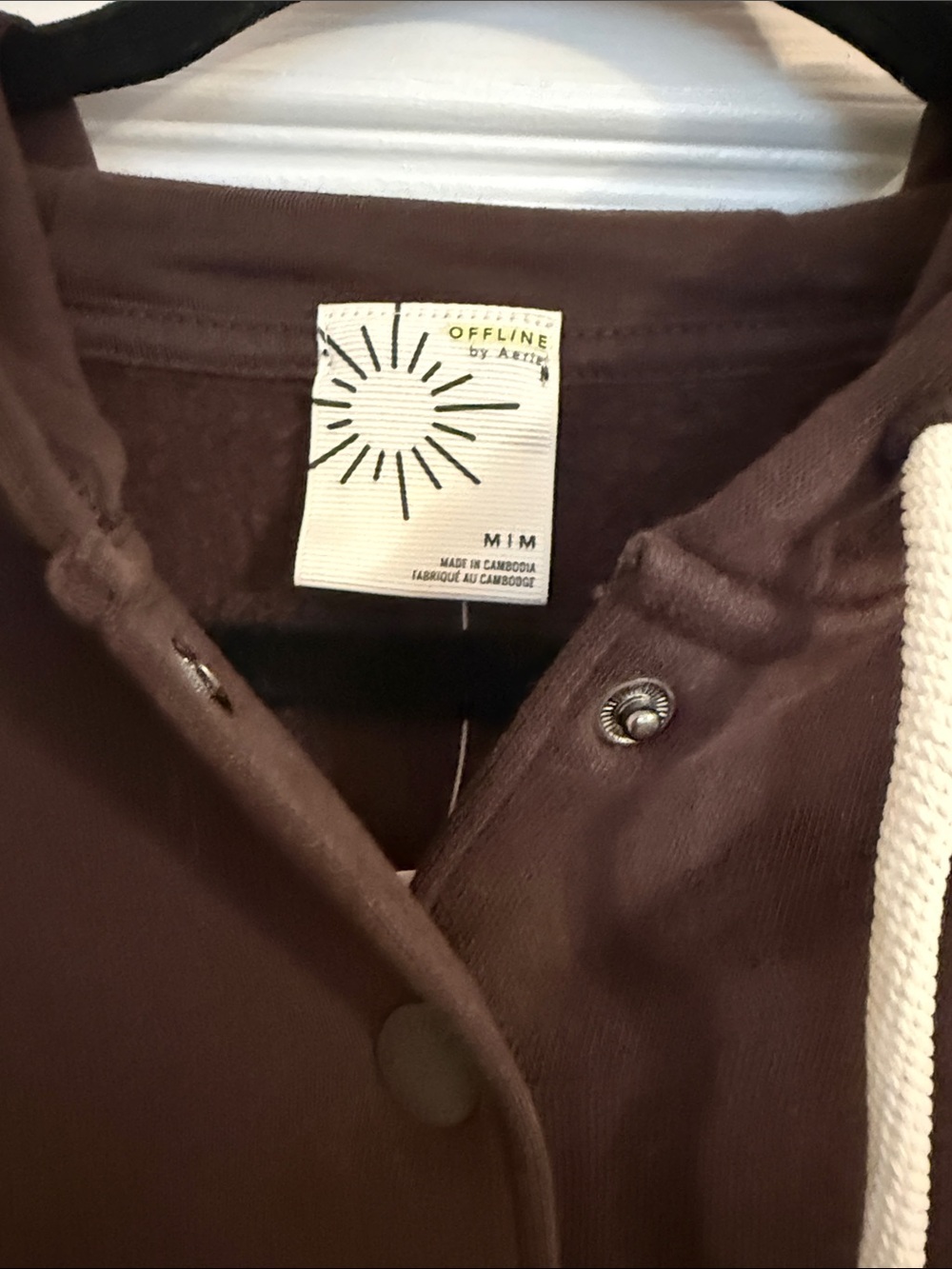 Aerie Chocolate Brown Hooded Pullover Sweatshirt - Picture 10 of 10